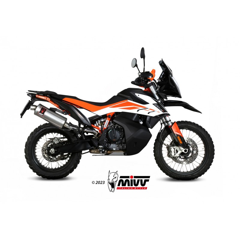 TERMINALE MIVV DAKAR KTM 890 ADVENTURE R 2023-2024, OMOLOGATO ACCIAIO