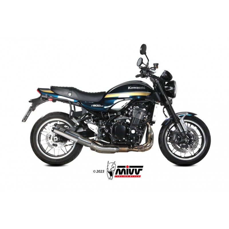 EXHAUST MIVV HR-1 KAWASAKI Z 900 RS 2018-2020, APPROVED STEEL LUCIDO