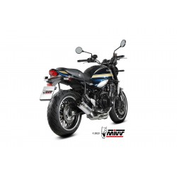 TERMINALE MIVV HR-1 KAWASAKI Z 900 RS 2021-2024, OMOLOGATO ACCIAIO LUCIDO