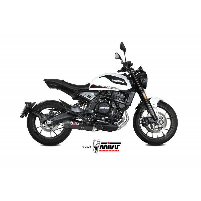 TERMINALE MIVV OVALE MOTO MORINI SEIEMMEZZO STR 2022-2024, DEKAT BLACK/CARBONIO