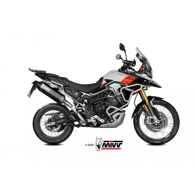 TERMINALE MIVV SPEED EDGE TRIUMPH TIGER 900 GT PRO 2024-2025 (EURO 5+), OMOLOGATO BLACK/CARBONIO
