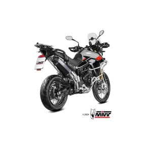 TERMINALE MIVV SPEED EDGE TRIUMPH TIGER 900 RALLY PRO 2024-2025 (EURO 5+), OMOLOGATO BLACK/CARBONIO