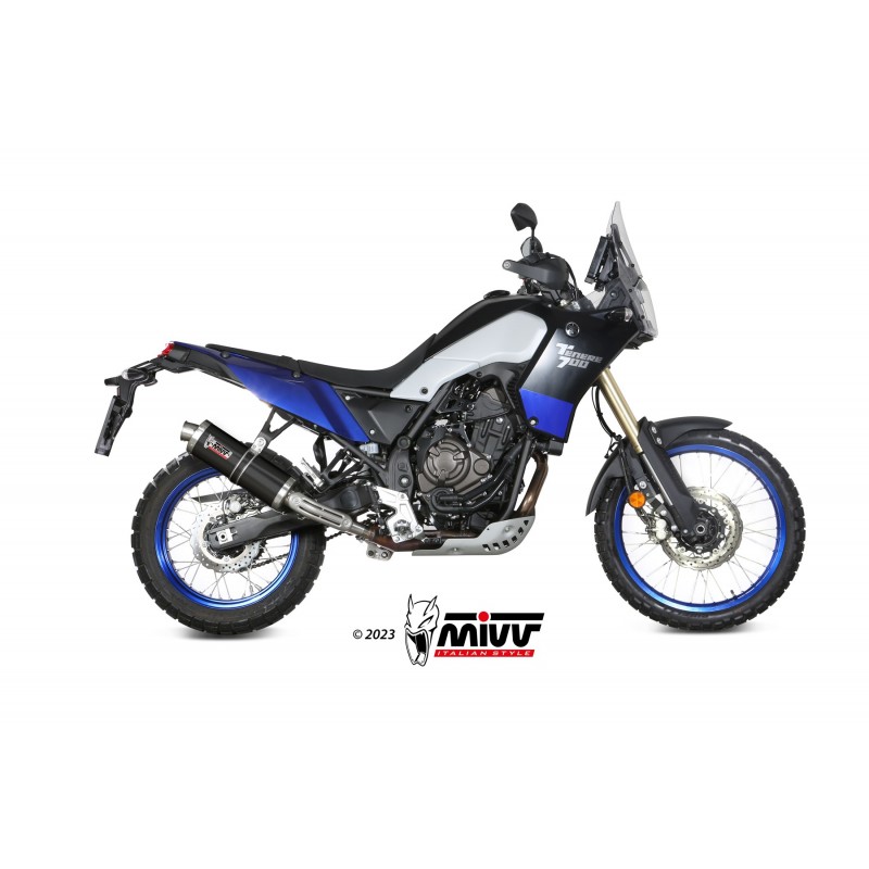 TERMINALE MIVV OVALE YAMAHA TENERE 700 2019-2020, OMOLOGATO BLACK