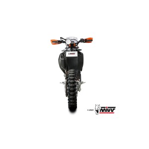 EXHAUST MIVV STR1 KTM 690 ENDURO R 2021-2024, DEKAT BLACK/CARBON