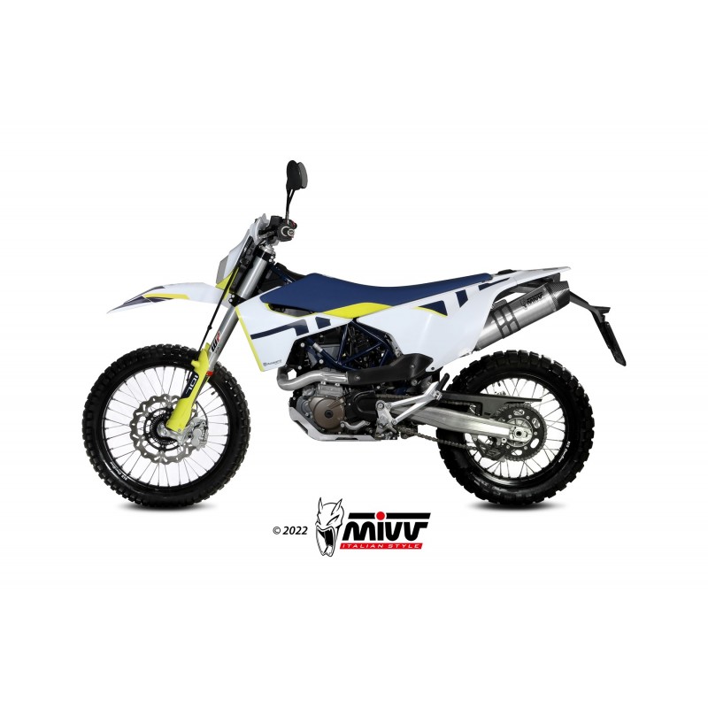 EXHAUST MIVV STR1 HUSQVARNA 701 ENDURO 2021-2024, DEKAT STEEL/CARBON