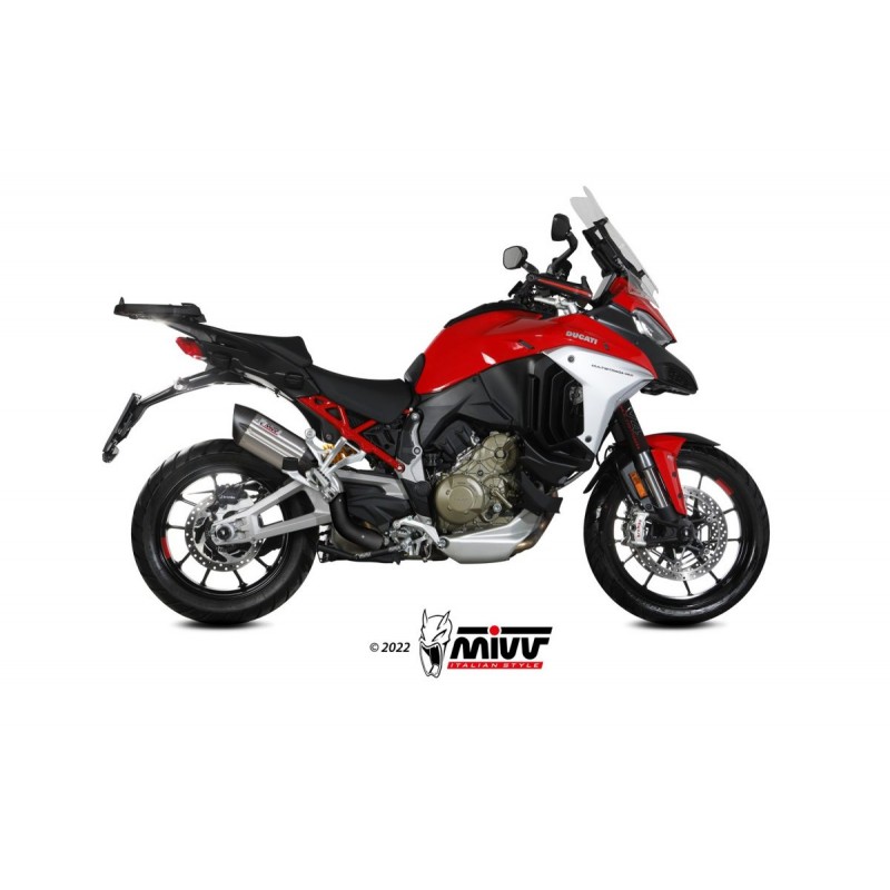 TERMINALE MIVV SUONO DUCATI MULTISTRADA V4 2021-2024, OMOLOGATO ACCIAIO/CARBONIO