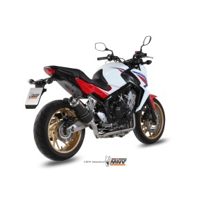 IMPIANTO DI SCARICO COMPLETO MIVV GP HONDA CB 650 F 2014-2016, DEKAT BLACK/CARBONIO