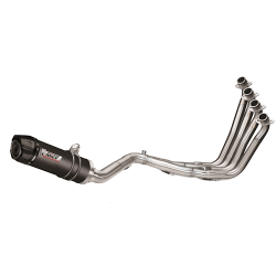 IMPIANTO DI SCARICO COMPLETO MIVV GP HONDA CB 650 F 2017-2018, DEKAT BLACK/CARBONIO