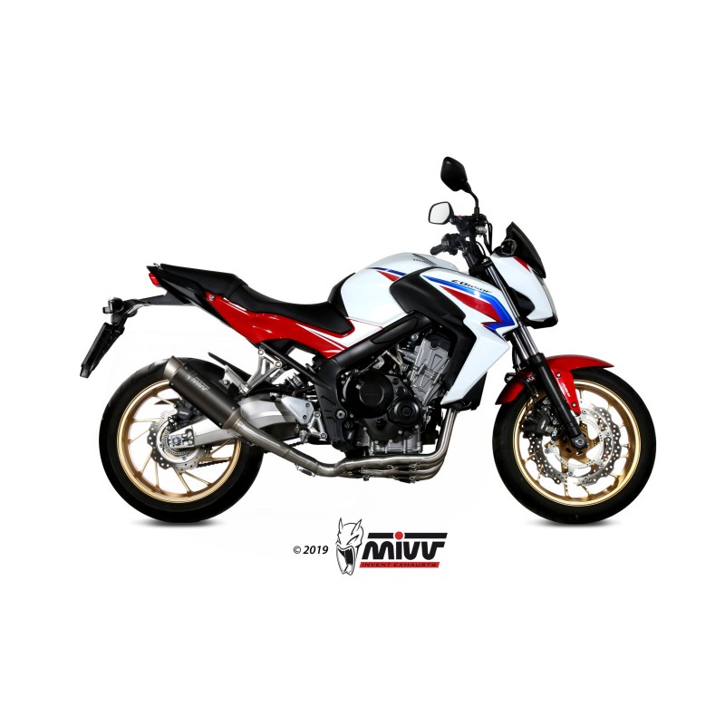 IMPIANTO DI SCARICO COMPLETO MIVV GP PRO HONDA CB 650 F 2014-2016, DEKAT BLACK