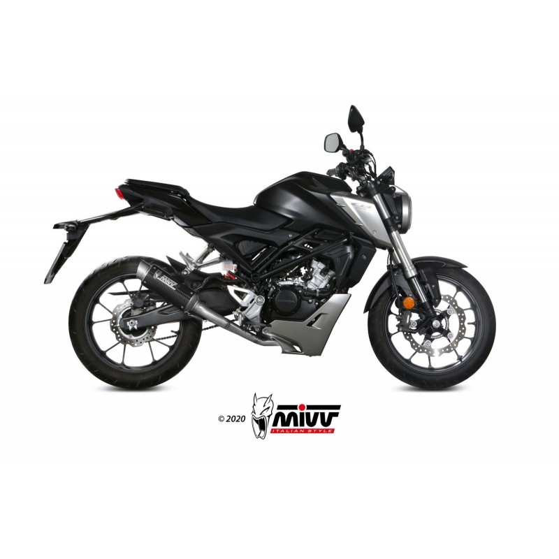 IMPIANTO DI SCARICO COMPLETO MIVV GP PRO HONDA CB 125 R 2018-2020, DEKAT CARBONIO