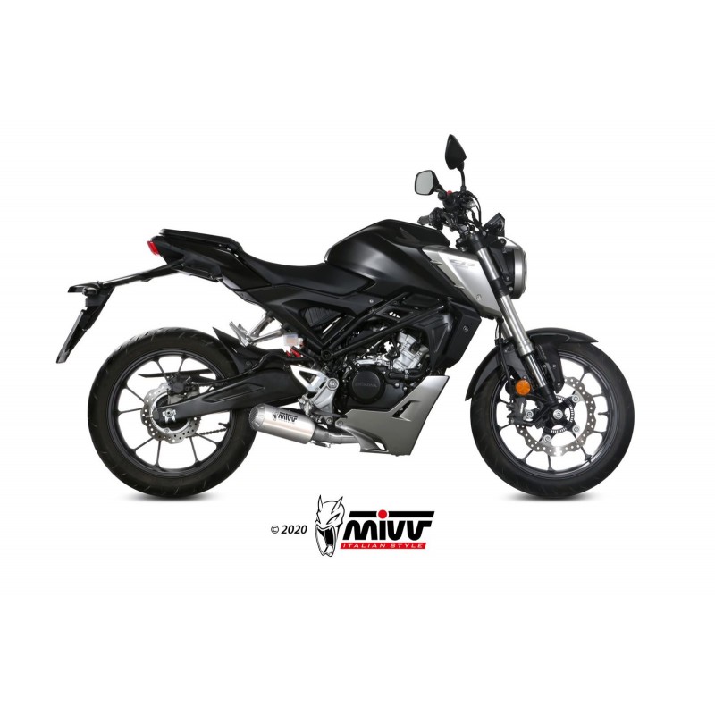 MIVV MK3 COMPLETE EXHAUST SYSTEM HONDA CB 125 R 2018-2020, STEEL