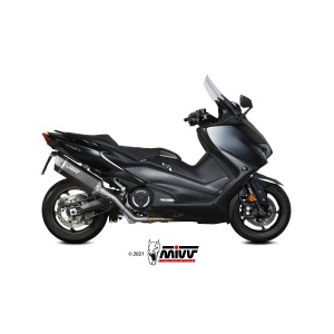 IMPIANTO DI SCARICO COMPLETO MIVV SR-1 YAMAHA T-MAX 560 2020-2021, DEKAT BLACK/CARBONIO