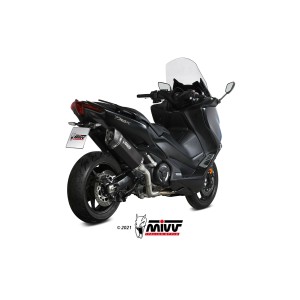 IMPIANTO DI SCARICO COMPLETO MIVV SR-1 YAMAHA T-MAX 560 2020-2021, DEKAT BLACK/CARBONIO