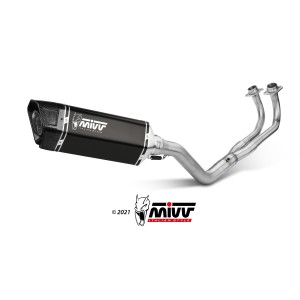 COMPLETE EXHAUST SYSTEM MIVV SR-1 YAMAHA T-MAX 560 2020-2021, DEKAT BLACK/CARBON