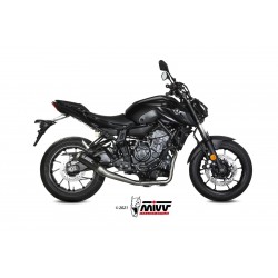 IMPIANTO DI SCARICO COMPLETO MIVV MK3 YAMAHA MT-07 2014-2017, CARBONIO  PASSAGGIO ALTO