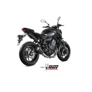 MIVV MK3 COMPLETE EXHAUST SYSTEM YAMAHA MT-07 2021-2024, CARBON HIGH MOUNT