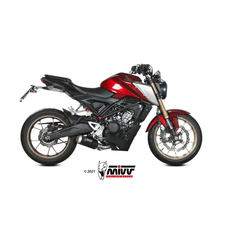 IMPIANTO DI SCARICO COMPLETO MIVV MK3 HONDA CB 125 R 2021-2023 , BLACK
