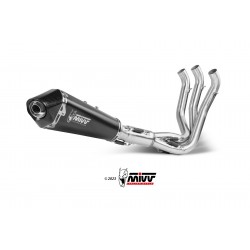 COMPLETE EXHAUST SYSTEM MIVV DELTA RACE TRIUMPH TRIDENT 660 2021-2024 , DEKAT BLACK/CARBON