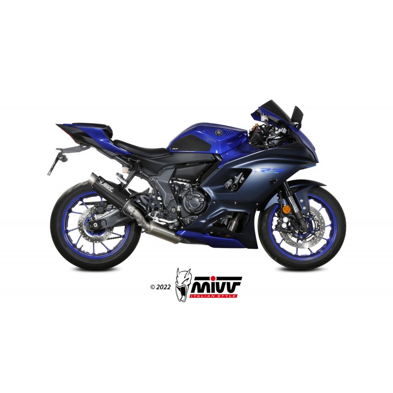 COMPLETE EXHAUST SYSTEM MIVV GP PRO YAMAHA R7 2021-2024 , CARBON HIGH PASS