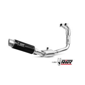 COMPLETE EXHAUST SYSTEM MIVV GP PRO YAMAHA R7 2021-2024 , CARBON HIGH PASS