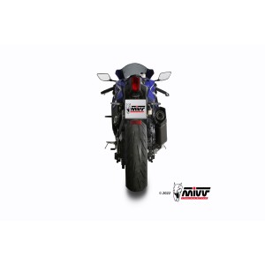IMPIANTO DI SCARICO COMPLETO MIVV SR-1 YAMAHA R7 2021-2024, BLACK TITANIO/CARBONIO