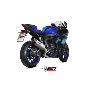 IMPIANTO DI SCARICO COMPLETO MIVV SR-1 YAMAHA R7 2021-2024, TITANIO/CARBONIO
