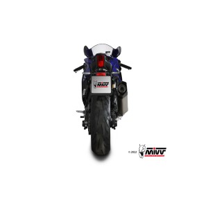IMPIANTO DI SCARICO COMPLETO MIVV SR-1 YAMAHA R7 2021-2024, TITANIO/CARBONIO