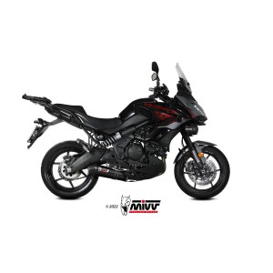 IMPIANTO DI SCARICO COMPLETO MIVV OVAL KAWASAKI VERSYS 650 2022-2024 (EURO 5), BLACK/CARBONIO
