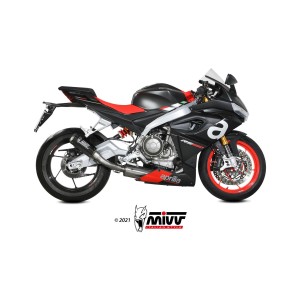 IMPIANTO DI SCARICO COMPLETO MIVV MK3 APRILIA TUONO 660 2020-2024, CARBONIO PASSAGGIO ALTO