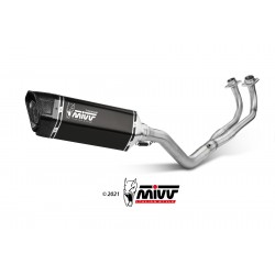 COMPLETE EXHAUST SYSTEM MIVV SR-1 YAMAHA T-MAX 560 2020-2021, DEKAT BLACK TITANIUM-CARBON