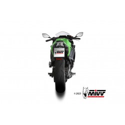 IMPIANTO DI SCARICO COMPLETO MIVV DELTA RACE KAWASAKI Z 650 2024, BLACK/CARBONIO