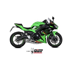 IMPIANTO DI SCARICO COMPLETO MIVV DELTA RACE KAWASAKI Z 650 2024 (EURO 5+), ACCIAIO/CARBONIO