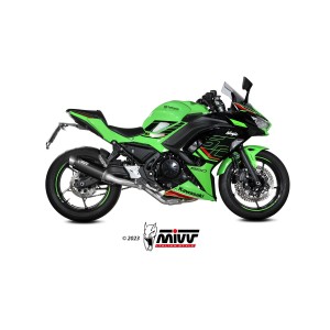 MIVV GP PRO COMPLETE EXHAUST SYSTEM KAWASAKI Z 650 2024 (EURO 5+), BLACK HIGH MOUNT