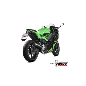 MIVV GP PRO COMPLETE EXHAUST SYSTEM KAWASAKI Z 650 2024 (EURO 5+), BLACK HIGH MOUNT