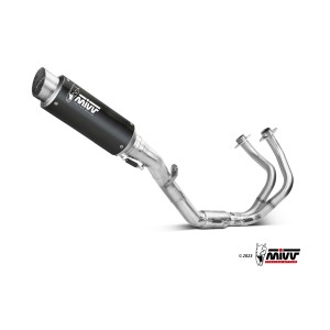 MIVV GP PRO COMPLETE EXHAUST SYSTEM KAWASAKI Z 650 2024 (EURO 5+), BLACK HIGH MOUNT