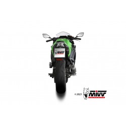 IMPIANTO DI SCARICO COMPLETO MIVV MK3 KAWASAKI Z 650 2024, CARBONIO  PASSAGGIO ALTO