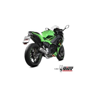 IMPIANTO DI SCARICO COMPLETO MIVV MK3 KAWASAKI NINJA 650 2024-2025 (EURO 5+), ACCIAIO PASSAGGIO ALTO