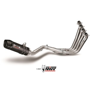 IMPIANTO DI SCARICO COMPLETO MIVV GP HONDA CB 650 F 2014-2016, DEKAT BLACK/CARBONIO
