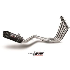 IMPIANTO DI SCARICO COMPLETO MIVV GP HONDA CB 650 F 2014-2016, DEKAT BLACK/CARBONIO