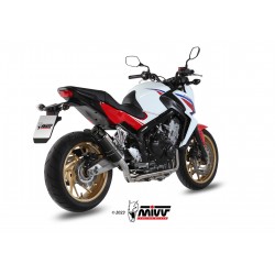 IMPIANTO DI SCARICO COMPLETO MIVV GP HONDA CB 650 F 2017-2018, DEKAT BLACK/CARBONIO