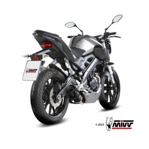 IMPIANTO DI SCARICO COMPLETO MIVV GP YAMAHA YZF-R 125 2014-2018, DEKAT BLACK/CARBONIO