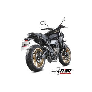 MIVV HR-1 COMPLETE EXHAUST SYSTEM YAMAHA XSR 700 2021-2023 , DEKAT BLACK/CARBON