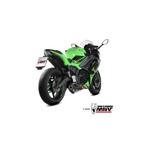IMPIANTO DI SCARICO COMPLETO MIVV OVAL KAWASAKI NINJA 650 2024-2025 (EURO 5+), CARBONIO