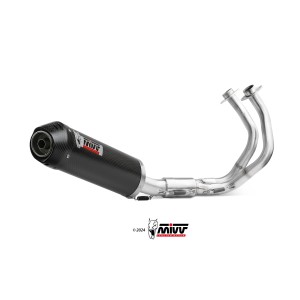 IMPIANTO DI SCARICO COMPLETO MIVV OVAL KAWASAKI NINJA 650 2024 (EURO 5+), CARBONIO