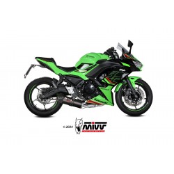 IMPIANTO DI SCARICO COMPLETO MIVV OVAL KAWASAKI Z 650 2024, CARBONIO