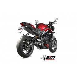COMPLETE EXHAUST SYSTEM MIVV X-M5 TRIUMPH STREET TRIPLE 765 RS 2023-2024, BLACK