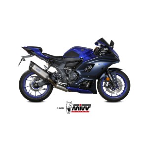IMPIANTO DI SCARICO COMPLETO MIVV SR-1 YAMAHA R7 2021-2024, TITANIO/CARBONIO