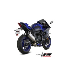 IMPIANTO DI SCARICO COMPLETO MIVV SR-1 YAMAHA R7 2021-2024, TITANIO/CARBONIO