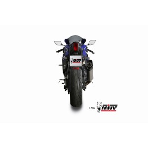 IMPIANTO DI SCARICO COMPLETO MIVV SR-1 YAMAHA R7 2021-2024, TITANIO/CARBONIO
