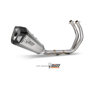 IMPIANTO DI SCARICO COMPLETO MIVV DELTA RACE YAMAHA MT-07 2021-2024, ACCIAIO/CARBONIO